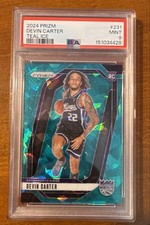 2024-25 Panini Prizm - Devin Carter #231 Teal Ice Prizm /225 (RC)