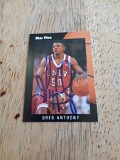 Greg Anthony 1991 Star Pics Card #15 Auto Signed UNLV College Rookie Rc Autograp