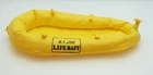 Vintage 1960s Hasbro GI Joe Life Raft & Oar Yellow Inflatable Accessory