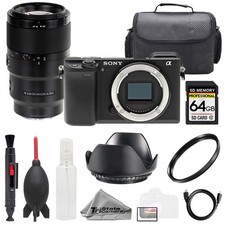 Sony a6400  FE 90mm f/2.8 Macro G OSS Lens 64GB  Bag UV Filter- Basic Kit