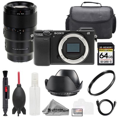 Sony a6400 + FE 90mm f/2.8 Macro G OSS Lens +64GB + Bag+ UV Filter- Basic Kit