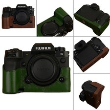 For Fujifilm XH2 Handmade Genuine Real Leather Half Camera Case Bag Cover