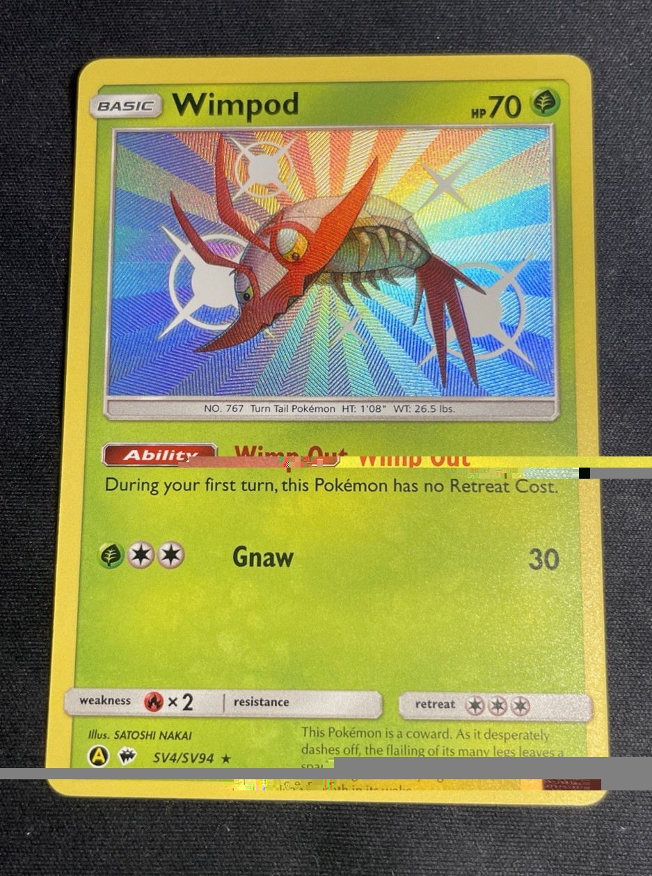 Pokémon TCG Wimpod Hidden Fates SV4/SV94  Shiny Holo Rare