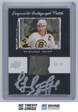 2024-25 UD The Cup Exquisite Black Tribute Auto Patch Ray Bourque /10 #EBL-RB