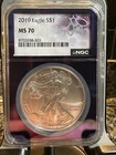 2019 Silver Eagle 1$ NGC MS 70 - TRADER BEA PURPLE CORE