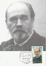 Carte 1er jour Emile Zola Ecrivain Paris 2002