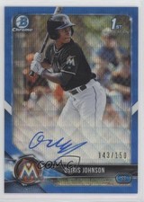 2018 Bowman Draft Chrome Pick Blue Wave Refractor /150 Osiris Johnson Auto 0d6s