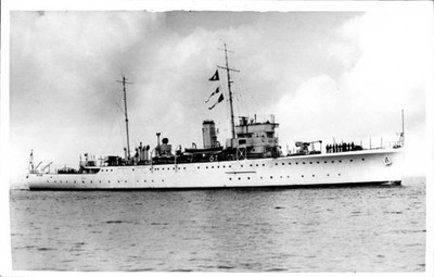 British Royal Navy Battleship Hms Milford Shipping Naval Old Photo