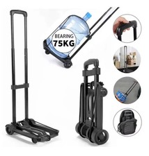 Wheel Trolley Foldable, Hand Truck Barrow Cart Travel Shopping Cart Portable Hom