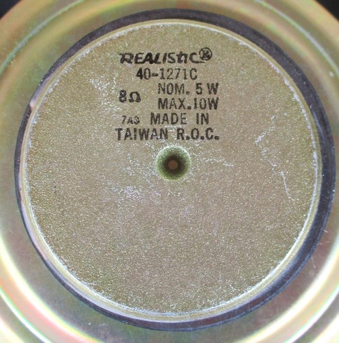 Realistic 40-1271C Fullrange 8" 5W 8 Ohm Speaker Pair Tested - Picture 2 of 3