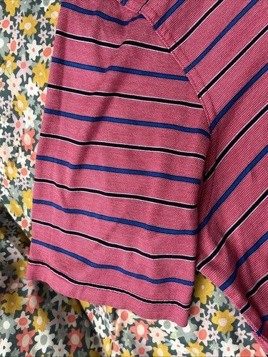 Bobby Jones Golf Polo gestreift rosa mit blauen Streifen Large - Bild 5 von 12