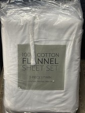 Home Collection Premium 3 Piece Ultra Soft Flannel Bed Sheet Set Size Twin New