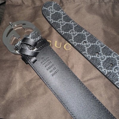 Authentic Gucci Chrome Belt With Silver Buckle, Men Size 30-32 | eBay