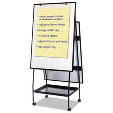 Bi-Silque EA49145016 Magnetic Dry Erase Board 29.5x74.88 Black Frame
