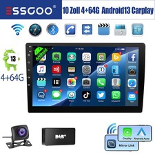 10" Android 13 4+64G Autoradio 2 DIN Carplay GPS Navi Bluetooth RDS WIFI USB Kam