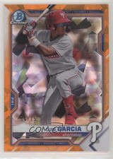 2021 Bowman Sapphire Edition Orange Refractor 54/75 Luis Garcia #BCP-79 0hw6