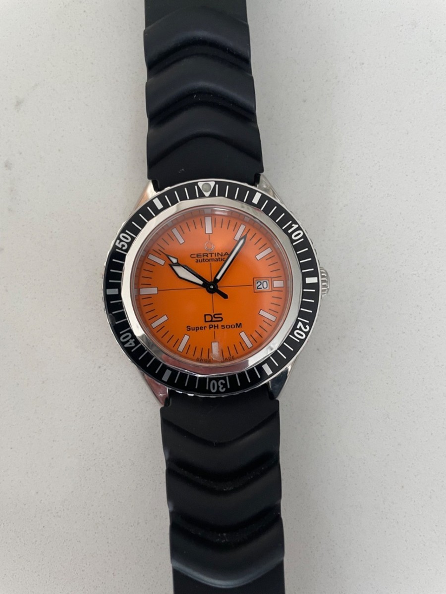 Orange Certina Ph500 Certina DS Super Ph500m Orange Dial Black