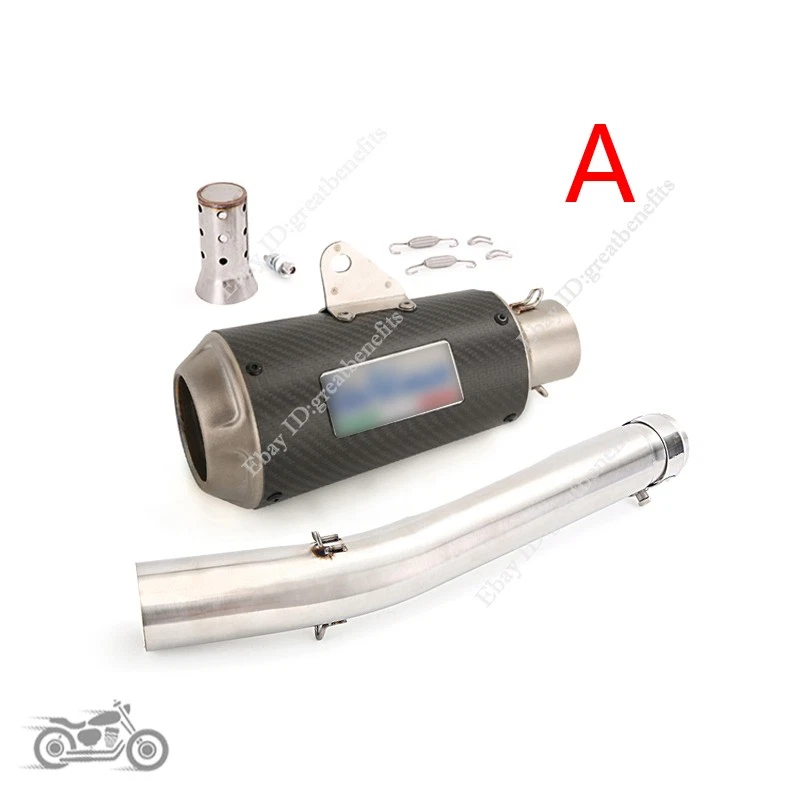 Slip para Suzuki GSXR1000 2005 2006 sistema de escape silenciador de carbono tubo de enlace medio Foto 3 de 4