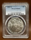 1881-S $1 Morgan Silver Dollar PCGS MS64 Brown Label