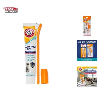 Complete Care Cat Dental Kit, Tuna Flavor Enzymatic Cat Toothpaste, Dual-Head...