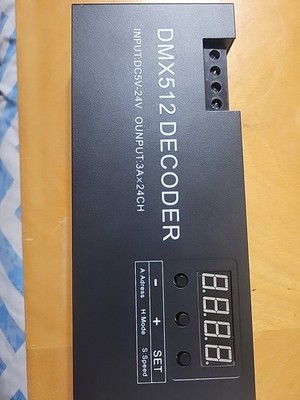 DMX512 Decoder 24 channel with Digital Display  RGB RGBW LED strip controller