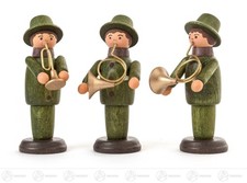 Miniature Hunter Trio H=Approx 5,5 Cm New Ore Mountains Christmas Wooden Figure