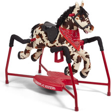 Radio Flyer Freckles Plush Interactive Riding Horse, Ride-on for Kids 2-6 Years,