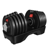Fast Adjust 28/40/52.5/90LBS Dumbbell Weight with Anti-Slip Handle & Tray.