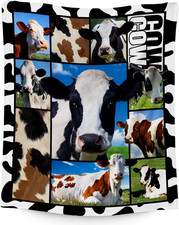 Cow Blankets and Throws, Cow Gifts for Women Girls, Soft Fluffy Fuzzy Farmhouse