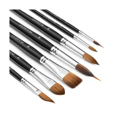 Sable Watercolor Brushes, Fuumuui 7pcs Professional Artist Paint Br... Fast Ship