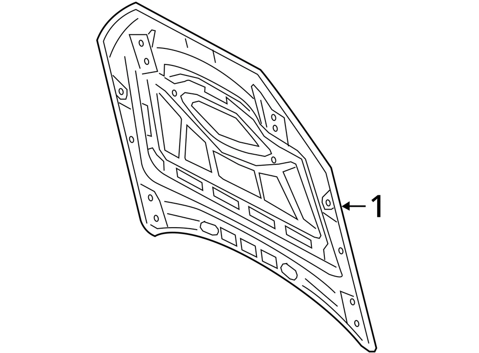 2017 2018 2019 2020 2021 2022 2023 2024 AUDI Q7 FRONT HOOD CARRARA WHITE (0Q) Foto 4 de 4