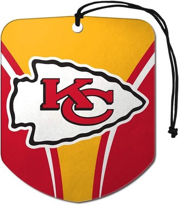 NFL Kansas City Chiefs Car/Home Hanging Air Freshener in Fresh Scent, 2 Pack