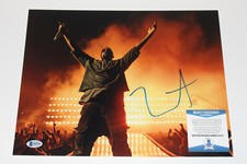 RAPPER KANYE WEST SIGNED AUTHENTIC 11X14 PHOTO YEEZUS TOUR BECKETT COA BAS