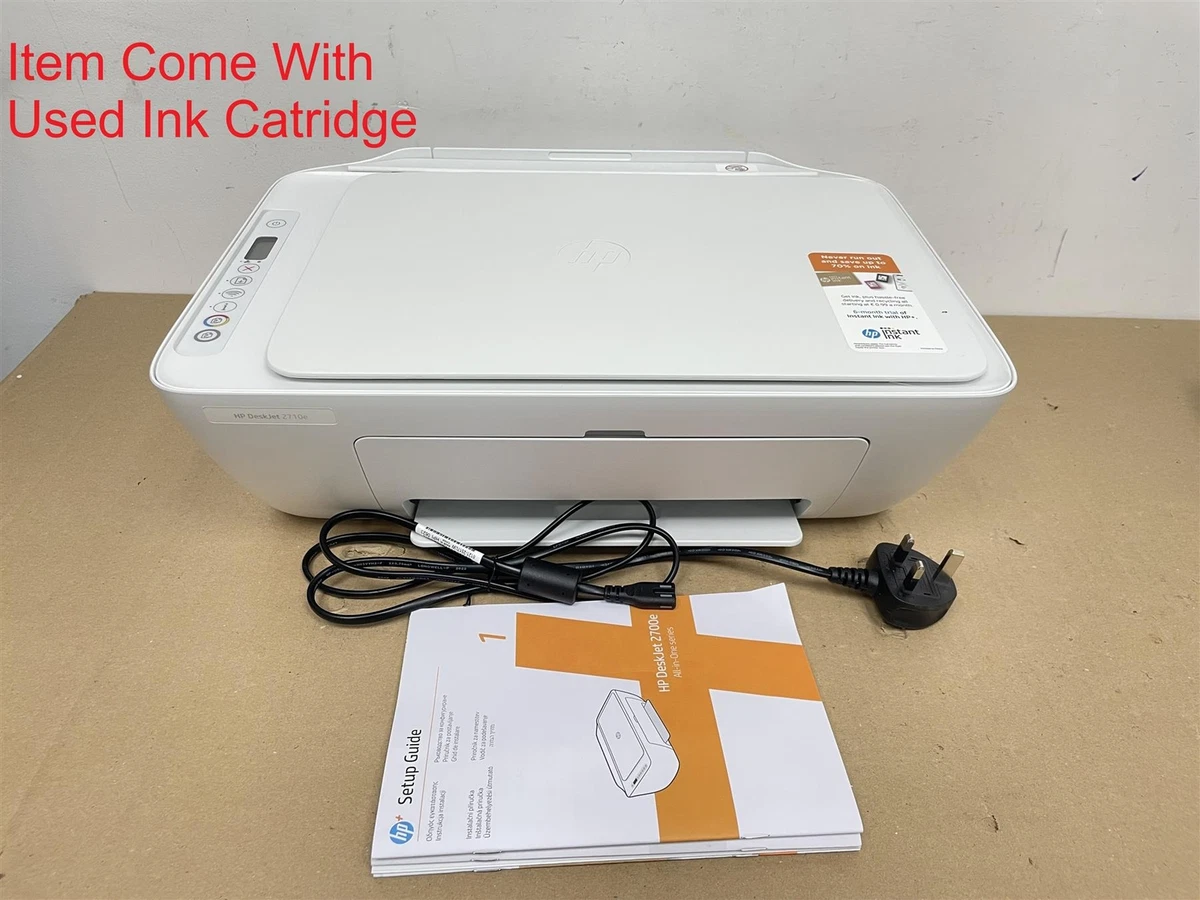 HP DeskJet 2710e All-in-One Wireless Inkjet Printer with HP Plus White