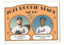 2021 Topps Heritage Mets 2021 Rookie Stars Ali Sanchez / Franklyn Kilome #155 RC