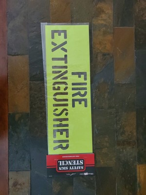 Fire Extinguisher Reusable Plastic Wall Brush/Spray Paint Safety Sign Stencil 65
