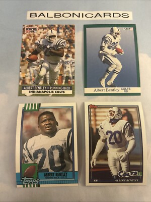 Albert Bentley 4 Card Lot! Score Topps Pro Set Indianapolis Colts NM+
