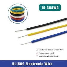 16-30AWG UL1569 Electronic Wire Tinned Copper Wire Single Core Multi-strand Wire