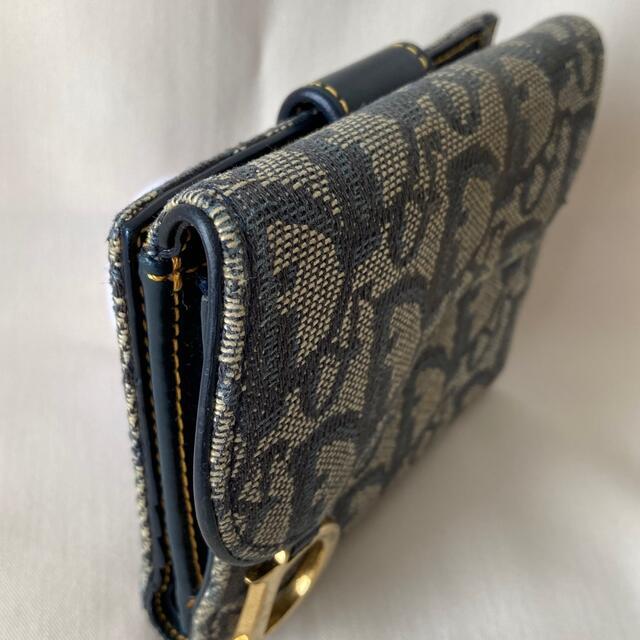 【Dior】Dior Saddle Trotter Bi-fold Wallet Black★ウォレット Auth Dior Christian Dior Saddle Trotter Bi Fold Wallet Navy