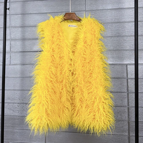 Mujeres Talla Grande Imitación Lana Piel Largo Imitación Skeep Piel Invierno Chaleco Cálido - Imagen 41 de 43