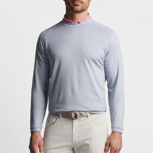 Pull de golf col rond Peter Millar Cradle Performance neuf avec étiquette - bleu Londres - Photo 3/4