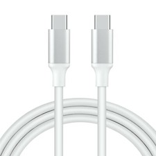 White 5ft USB-C to Type-C Cable Fast Charger USB Cord Power Wire for Smartphones