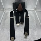 Carhartt Suspenders Black Utility Heavy Duty Adjustable Clip One Size Workwear