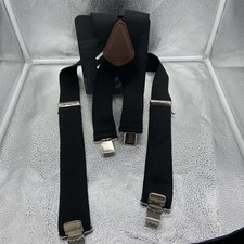 Carhartt Suspenders Black Utility Heavy Duty Adjustable Clip One Size Workwear