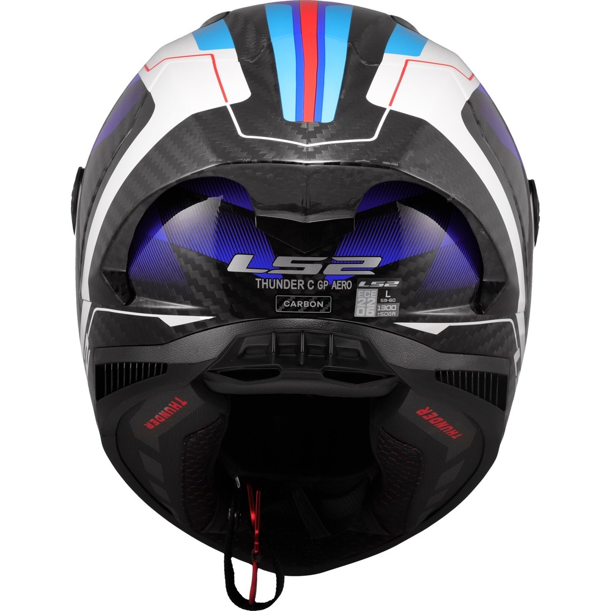 Motorcycle Helmet L - LS2 FF805 Thunder Carbon GP Diamond - Blue