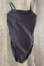 Mirella Classic Camisole Leotard  Adult Petite BLACK Scoop Neck, V Back