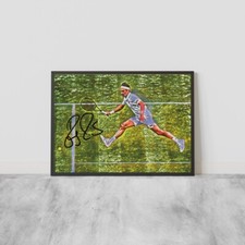 ROGER FEDERER WIMBLEDON TOPPS Autografo ARTWORK CORNICE COLLEZIONE TENNIS