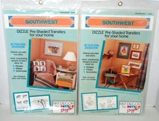 Dizzle Southwest Pre-Shaded Iron-On Transfers for Home Cactus Adobe Pottery