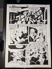 Comic Book Art Justice League Of America Page Storyboard Vintage autographs Mt