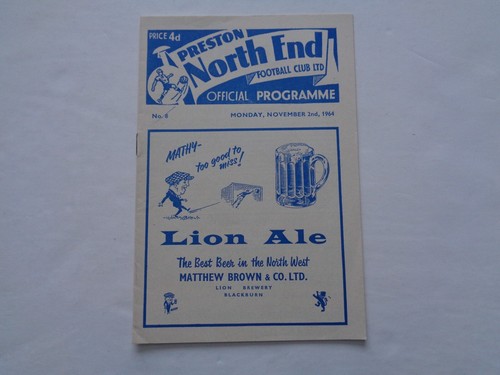 PRESTON NORTH END v SOUTHAMPTON - NOVEMBER 2nd 1964 - DIVISION TWO